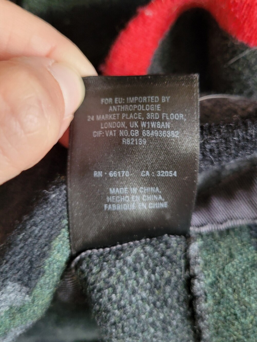 Anthropologie Field & Flower Camo Wool Sweater Coat - Picture 8 of 8